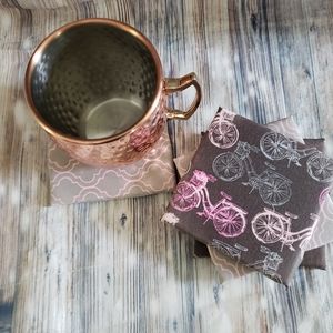 Handmade fabric covered coasters